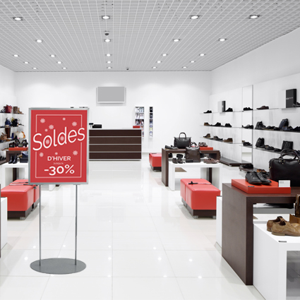 Porte Affiche/Message sur Pied Ovale A2 GRIS Info-Displays