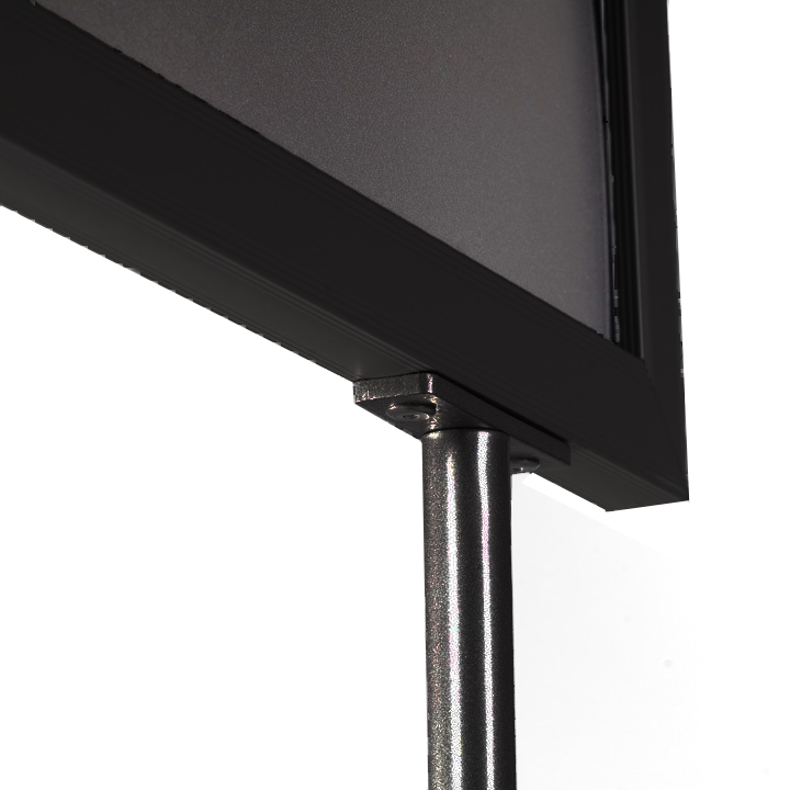 Porte Affiche/Message sur Pied Ovale B2 NOIR Info-Displays