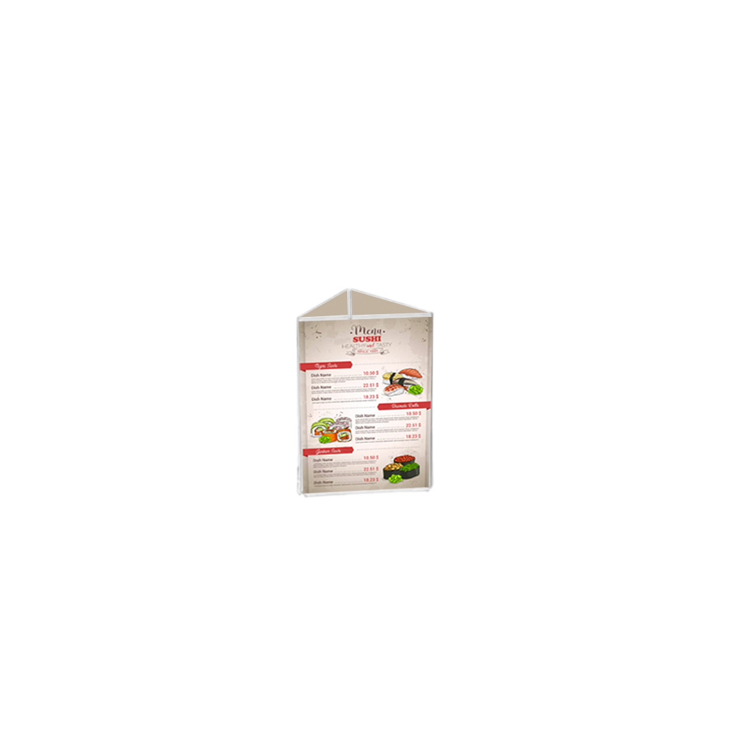 Porte-menus/visuels Triangle A5