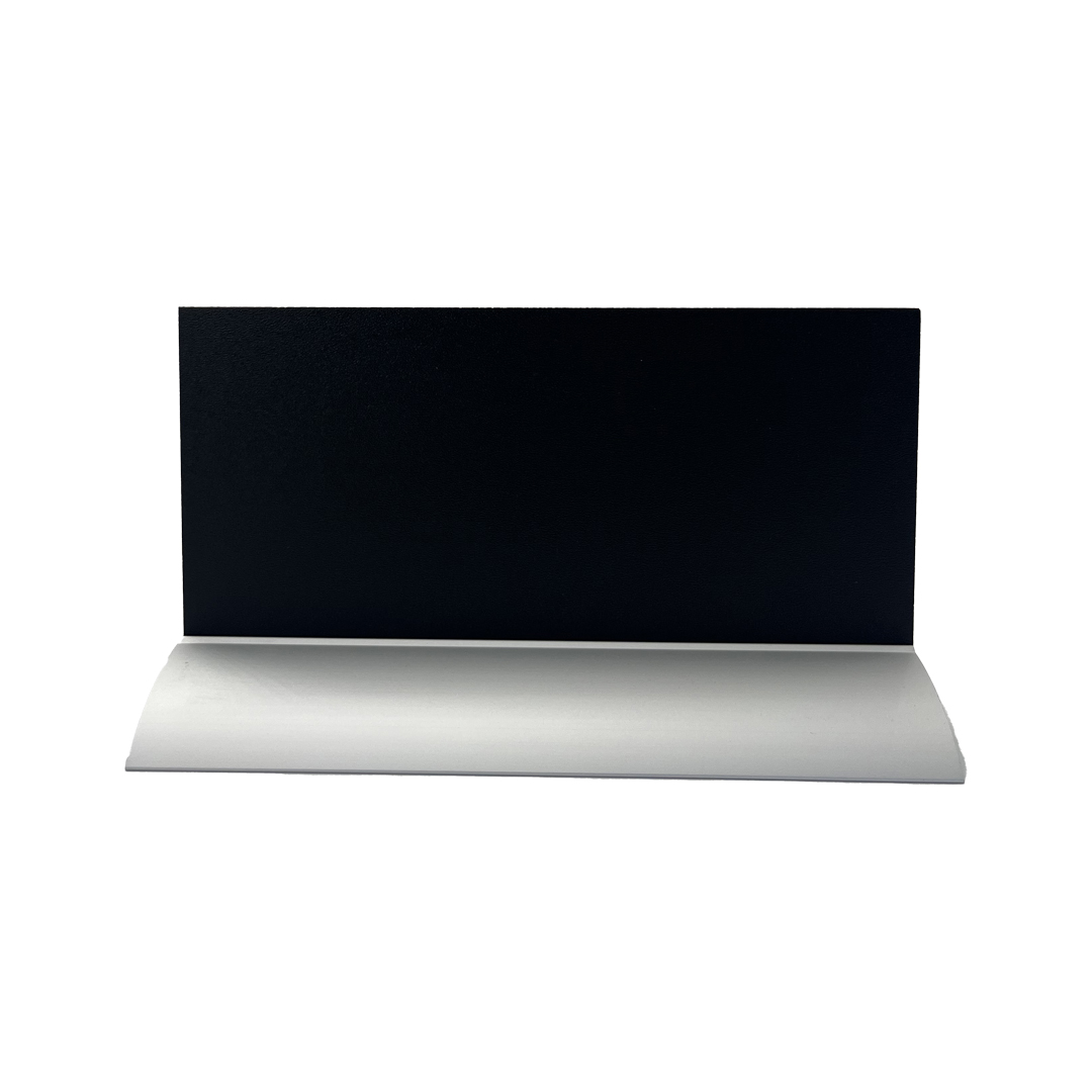 Porte visuel/menu Ardoise 1/3 de A4 Paysage Socle Alu Double-face