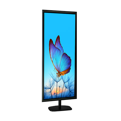 Porte-affiches Cadro-Clic® 160 x 60 cm sur pied H 180 cm Noir