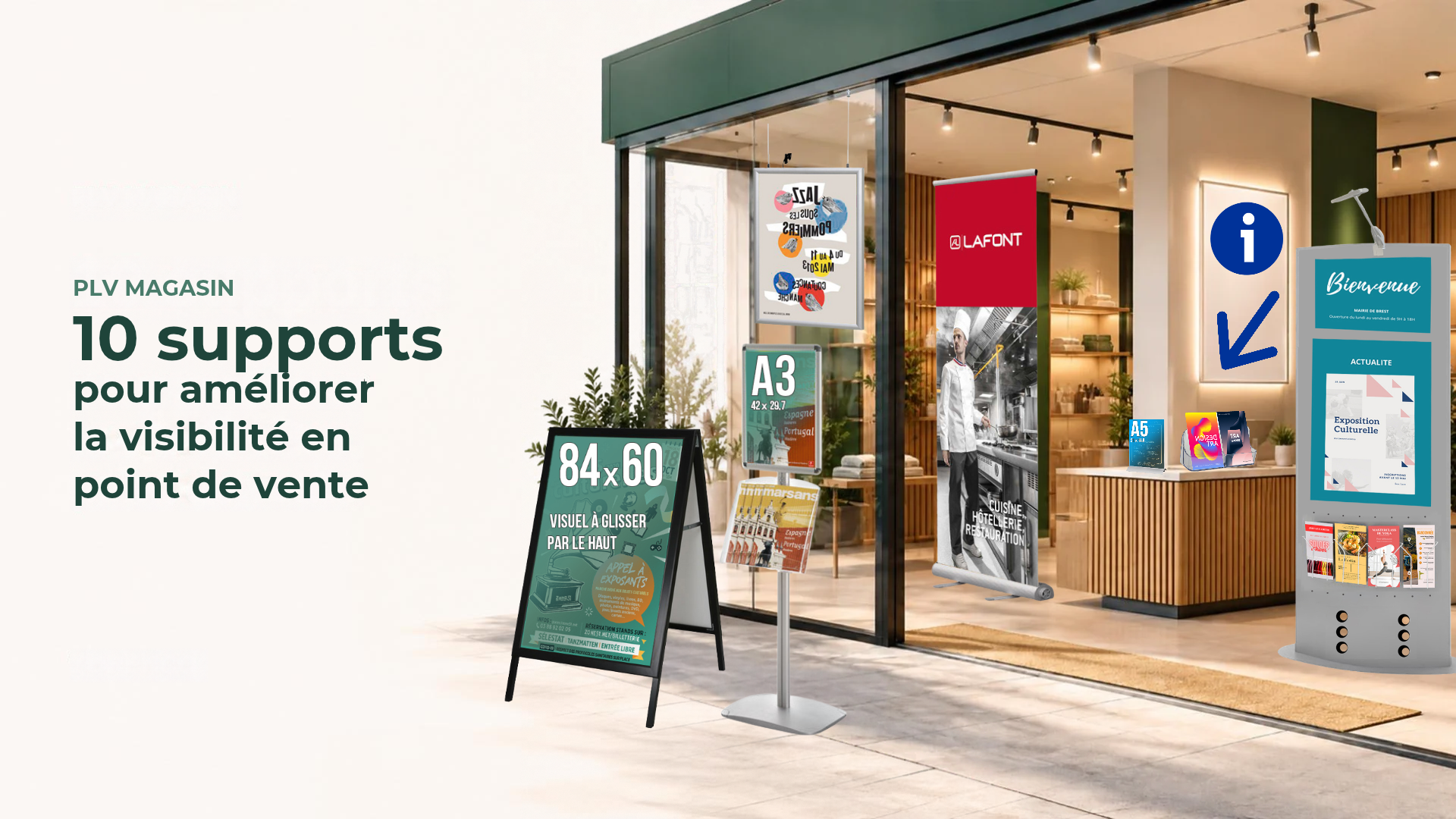 PLV magasin : 10 supports pour améliorer la visibilité en point de vente